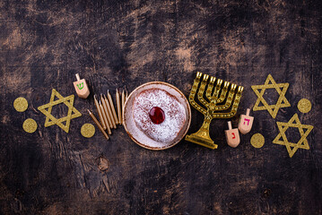 Traditional Jewish holiday Hanukkah background