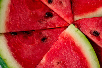 Fresh juicy sliced watermelon close up © Yulia Furman