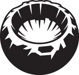 Crown of thorns symbol of sacrifice and suffering in black and white