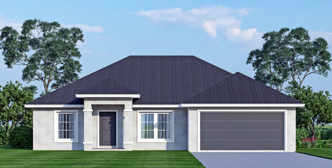 Modern Residential House Exterior New Home Design Real Estate Property