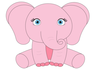 pink elephant cartoon