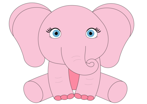 pink elephant cartoon
