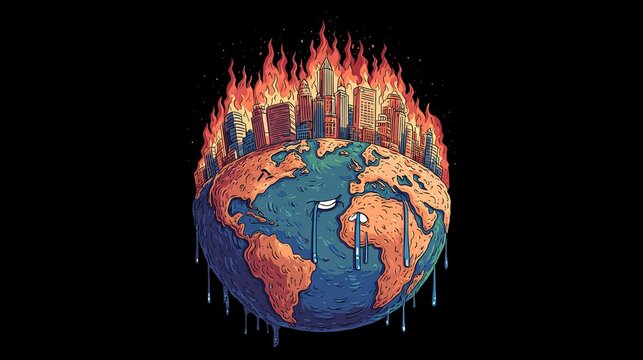 Urgent call to action: Our burning world needs climate change solutions - Powered by Adobe
