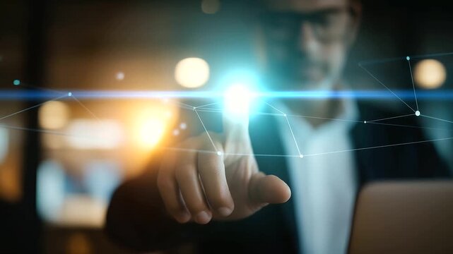 Faceless businessman connecting tech devices to each other with digital network 3D rendering visualization technology integration device connectivity digital ecosystem