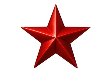 Obraz premium Red star symbol of communism and victory, shining five-pointed emblem of ussr military power, transparent background