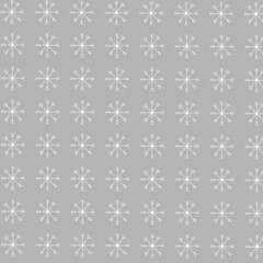 White Snowflake Seamless Pattern – Christmas & New Year Winter Holiday Digital Paper