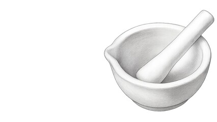 Mortar and pestle for pharmacy medicine preparation