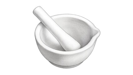Mortar and pestle for grinding pharmacy medicine