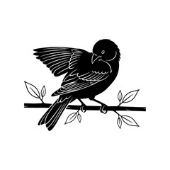 Two yellow canaries fly through blue hoop minimal vector design