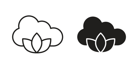 Cotton icon. Outline, Glyph and Filled Outline Style