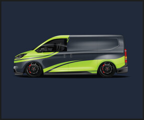 Fototapeta premium Customized cargo van with a sleek and modern design aesthetic