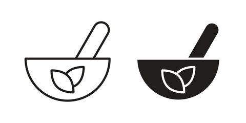 Herbal medicine icon. Outline, Glyph and Filled Outline Style