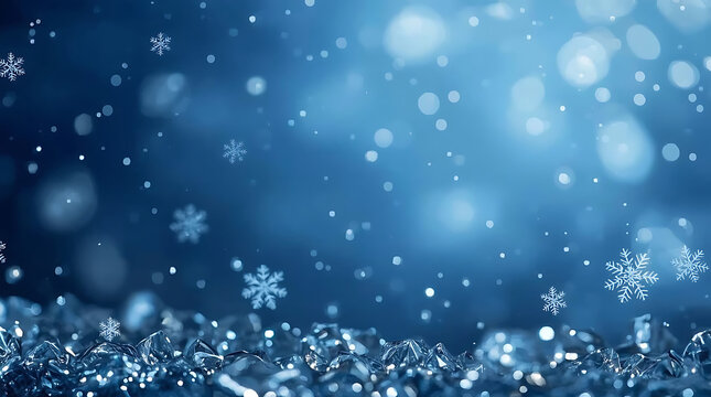 Capture the enchanting beauty of winter with shimmering snowflakes and glistening ice crystals, perfect for holiday promotions and seasonal designs