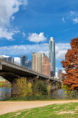 Austin, Texas Skyline in sunny autumn day in Austin, Texas, USA