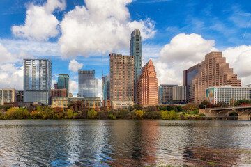 Austin, Texas Skyline in sunny autumn day in Austin, Texas, USA