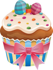 cute easter spring muffin cupcake