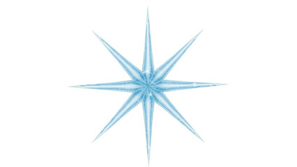 Obraz premium Shimmering icy blue starburst design for winter holiday sparkle, perfect for adding festive charm and a touch of magic to your seasonal projects