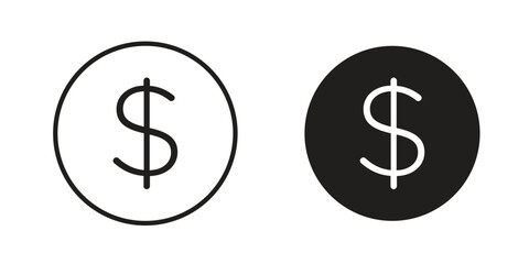 Money icon. Outline, Glyph and Filled Outline Style