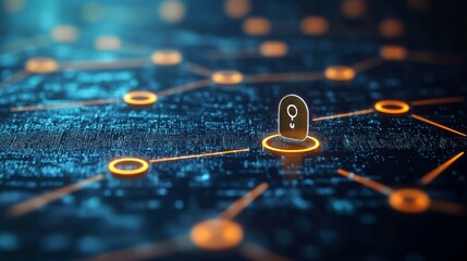 Cybersecurity Digital Identity Protection and Data Privacy in a Connected World. Illustration.