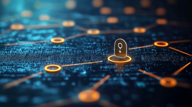 Cybersecurity Digital Identity Protection and Data Privacy in a Connected World. Illustration.