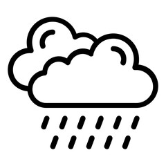 rainy icon vector
