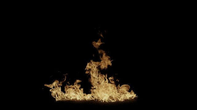 Cinematic ground fire effect with realistic flames spreading across the floor. Dramatic burning ground visuals with intense heat, smoke and glowing embers. Perfect for cinematic scenes, action sequenc