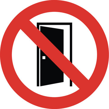 No entry sign door access restricted forbidden area symbol prohibition restricted access door denied entry