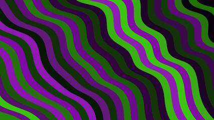 Naklejka premium Abstract Wavy Lines Pattern: Stylish Purple & Green Gradient Background - Trendy Design Element, Eye-Catching Visual
