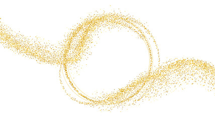 Stunning golden glitter swirl frames elegant copy space for luxury design