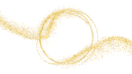 Stunning golden glitter swirl frames elegant copy space for luxury design