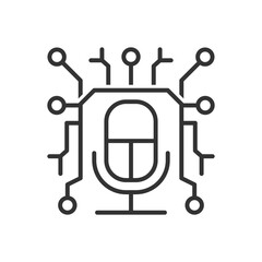 AI Microphone Icon Sign Symbol