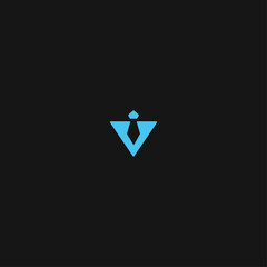 Fototapeta premium Letter i businessman logo Icon flat vector design