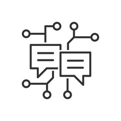 Chat Icon With AI Technology Sign Symbol