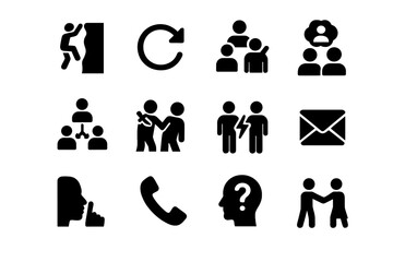 Plot Elements Icons. Plot elements. Solid icon set of Plot elements: cliffhanger, plot twist, flashback, love triangle, betrayal, confrontation, secret, phone