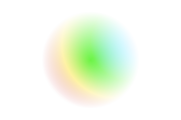 Trendy soft rainbow color gradient orb with luminous blur and pastel glow sphere modern abstract background on transparent overlay