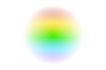 Trendy soft rainbow color gradient orb with luminous blur and pastel glow sphere modern abstract background on transparent overlay