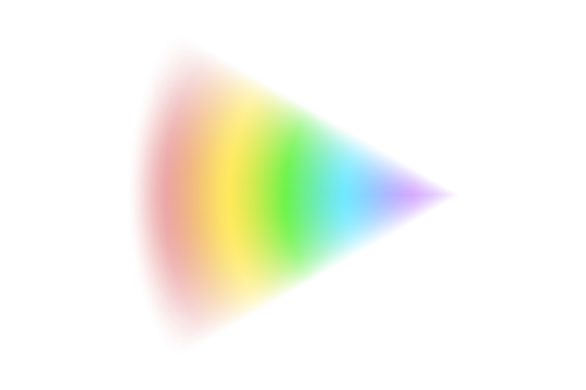 Soft rainbow color gradient spectrum overlay smooth vibrant transitions ethereal abstract visual trendy effect on a transparent background