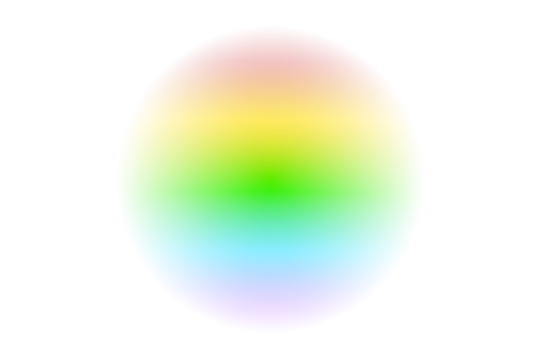 Trendy soft rainbow color gradient orb with luminous blur and pastel glow sphere modern abstract background on transparent overlay