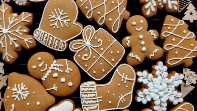 Gingerbread, Christmas cookies, and ornamental holiday baked goods. Christmas gingerbread