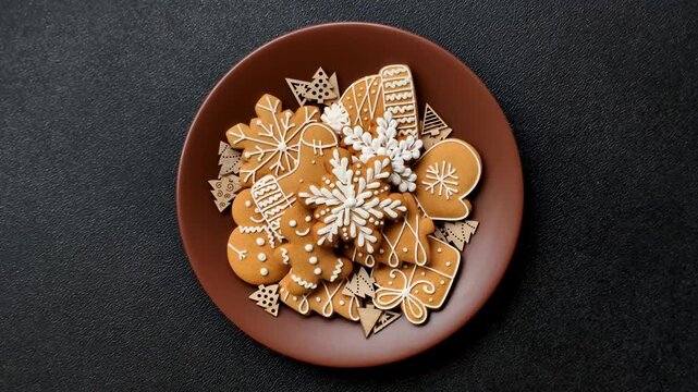 Gingerbread, Christmas cookies, and ornamental holiday baked goods. Christmas gingerbread