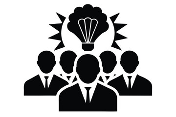 brainstorm vector icon silhouette
