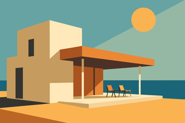 Typography no colors vector labels geometry seaside modern punctuation icon architecture