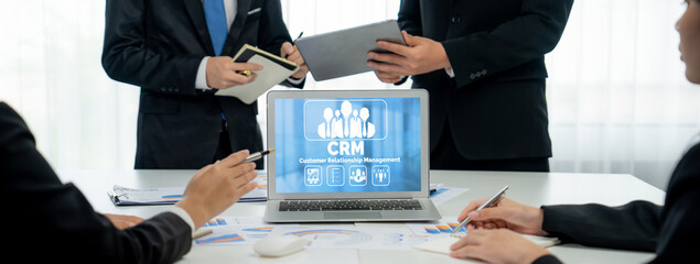 Customer relationship management system on brisk computer for CRM business and enterprise