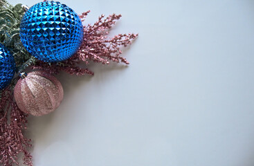 christmas decoration on a blue background