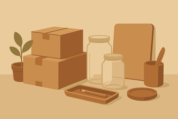 Sustainable text vector icon no boxes style geometric illustration design workspace bubbles