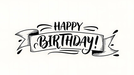 Happy birthday. Birthday poster. Happy birthday brush.