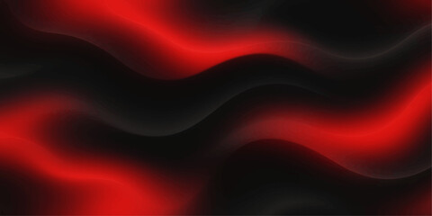 Abstract red silk satin fabric texture with soft flowing waves pattern and gentle light design backdrop