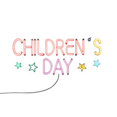 Celebrate joyful Children's Day with neon lights