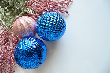 blue christmas balls