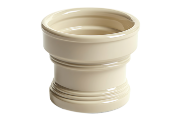 Durable plastic pipe reducer fitting for plumbing connections Isolated on a Transparent Background